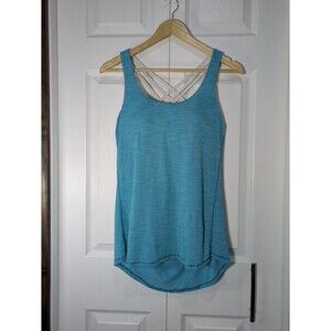 Lululemon Slay The Studio 2-in-1 Tank - Size 6 - Blue With Pads